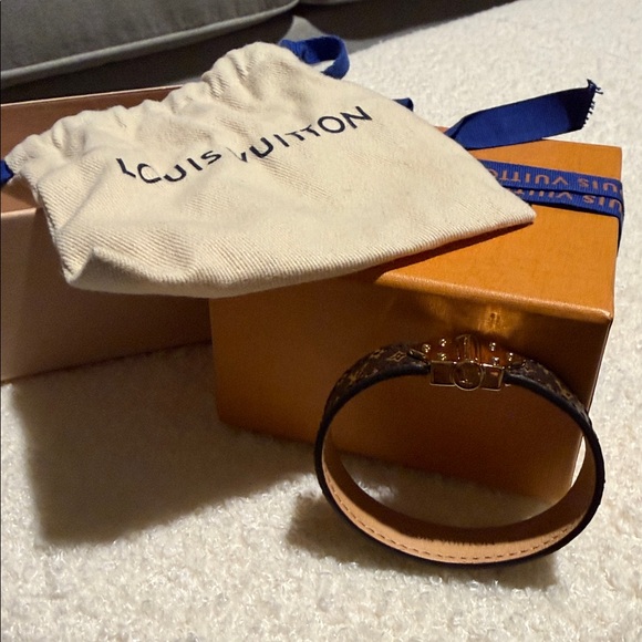 Louis Vuitton Dark Brown Bracelet with Gold Clasp - Picture 2 of 5